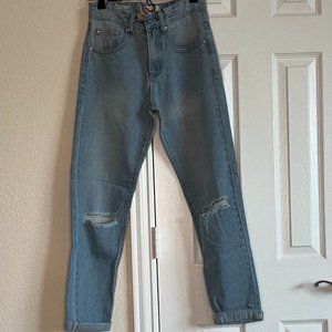 Boohoo Women's Limited Edition Dreamers Denim Jeans - Light Blue Wash - US 2